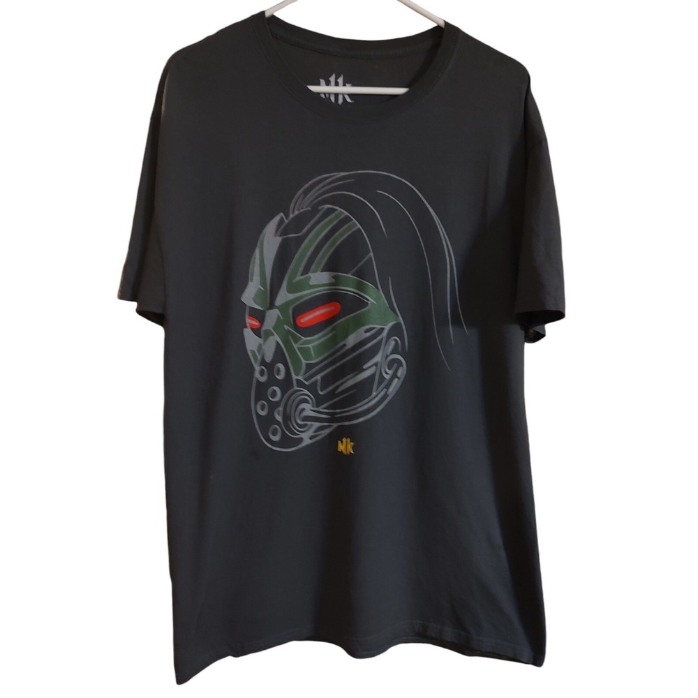 Mortal Kombat Kabal Graphic Tee Shirt‎ Size Large Gray Short Sleeve Mens
